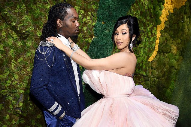 offset and cardi b dressed up photo