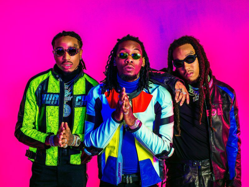 migos band on pink background