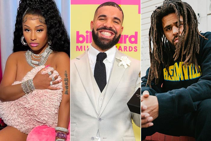 Nicki Minaj, J. Cole Congratulate Drake on Artist of The Decade Award