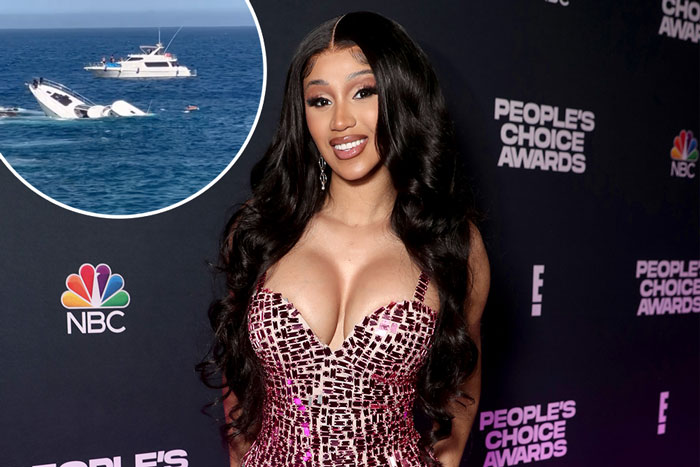 Cardi B Watches Yacht Sink On Vacation