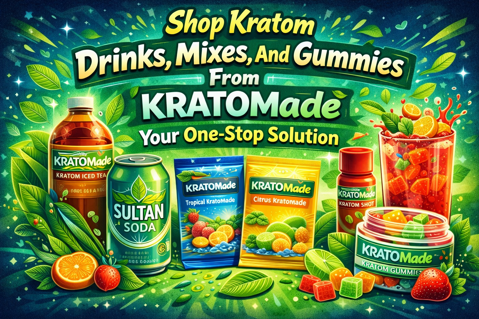 Shop Kratom Drinks, Mixes, And Gummies From KRATOMade: Your One-Stop Solution