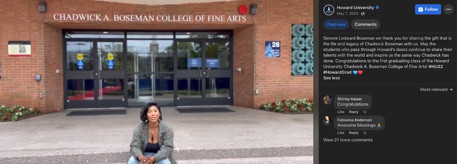 A person sitting in front of a building

Description automatically generated