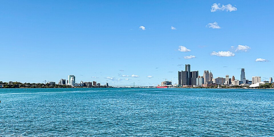 Detroit skyline from Belle Isle