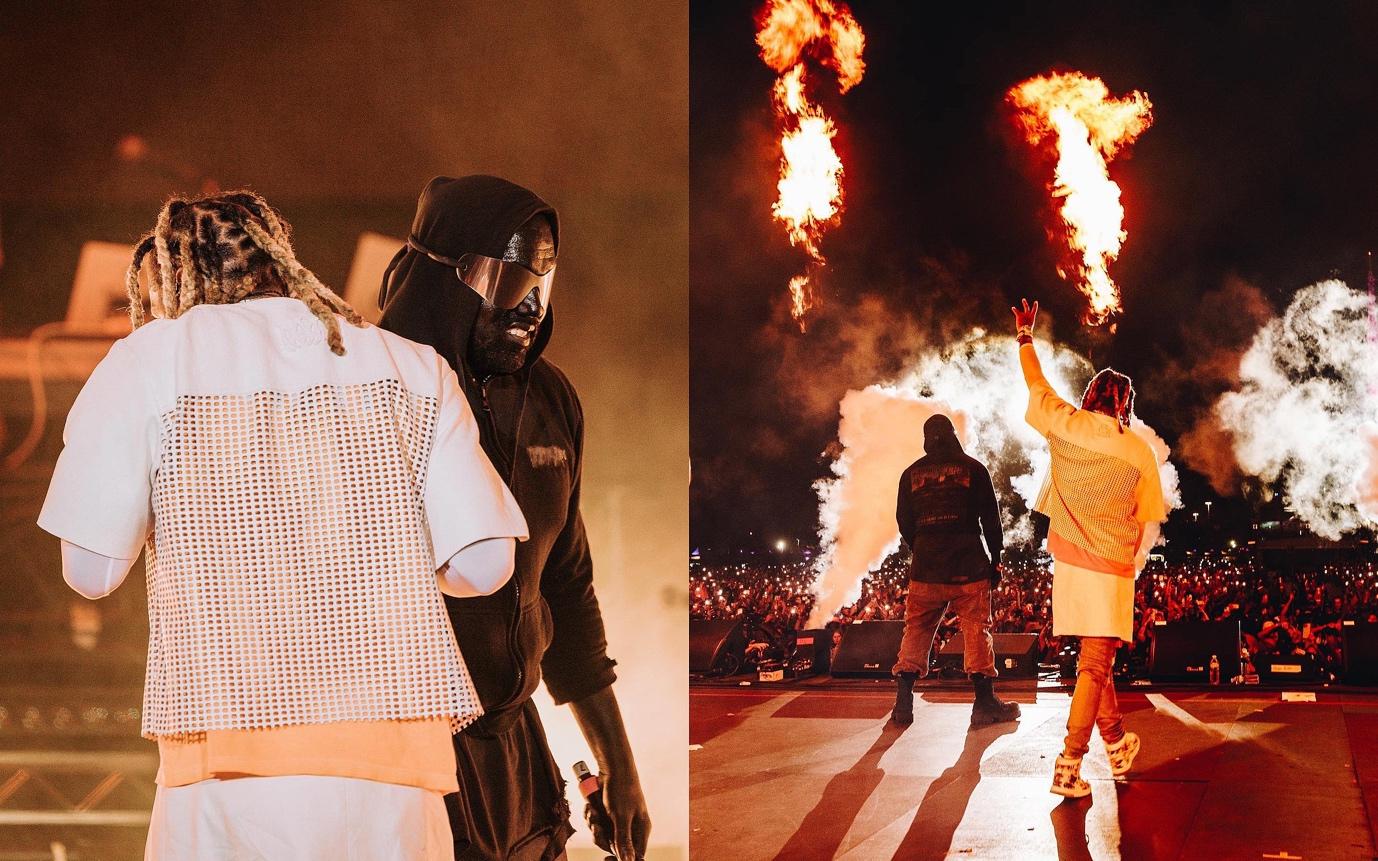 Kid Cudi walks off Rolling Loud set early after crowd throws things at him,  as Kanye joins Lil Durk