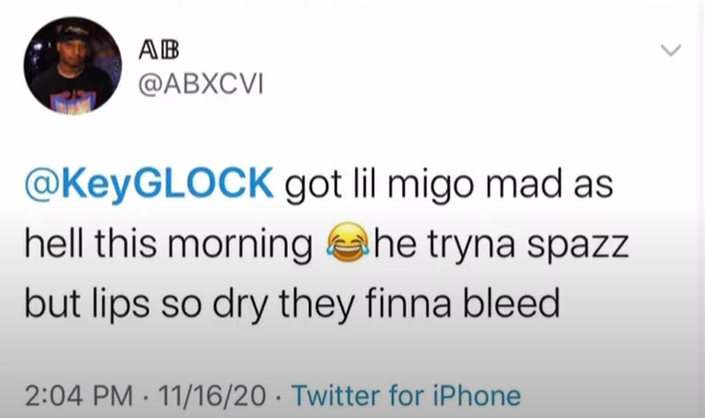 Key Glock: The Heir To The PRE Empire 22 Graphical user interface, text, application, chat or text messageDescription automatically generated