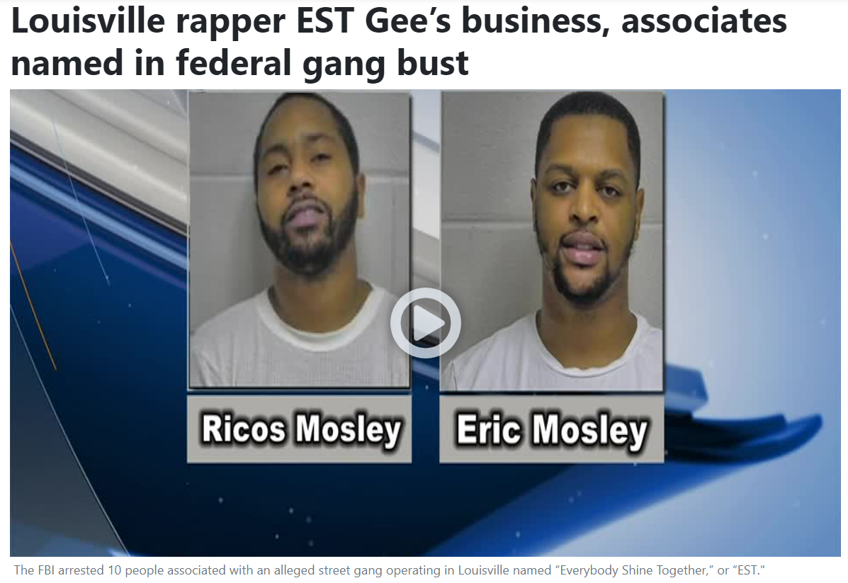 <strong>EST GEE: From Pro Athlete To Drug Kingpin To Rap Superstar</strong> 34 Graphical user interface, application
Description automatically generated