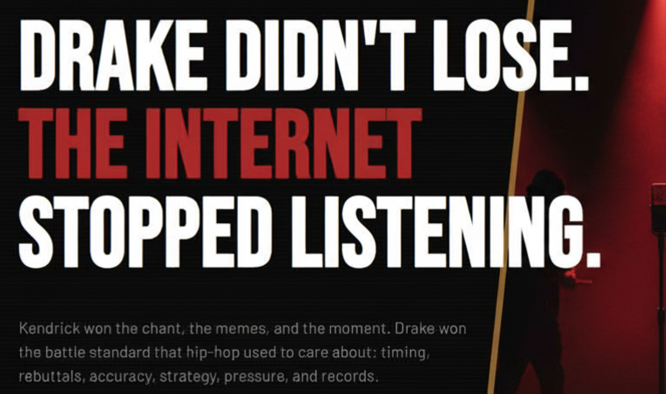 Drake Didn’t Lose. The Internet Stopped Listening. 4 Drake-Kendrick