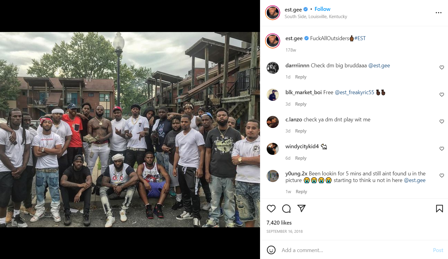 <strong>EST GEE: From Pro Athlete To Drug Kingpin To Rap Superstar</strong> 9 Graphical user interface, text, application
Description automatically generated