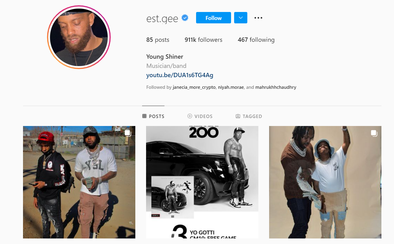 <strong>EST GEE: From Pro Athlete To Drug Kingpin To Rap Superstar</strong> 29 Graphical user interface, website
Description automatically generated