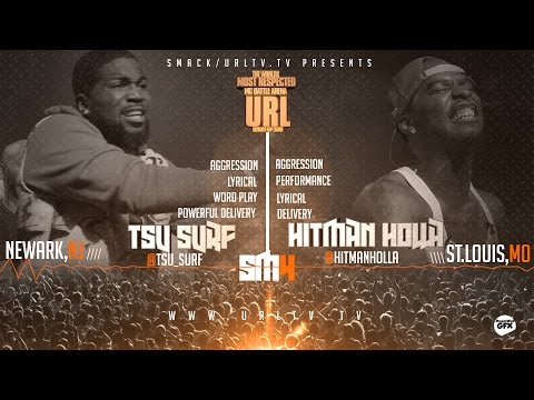 Tsu Surf vs Hitman Holla battle rap video still