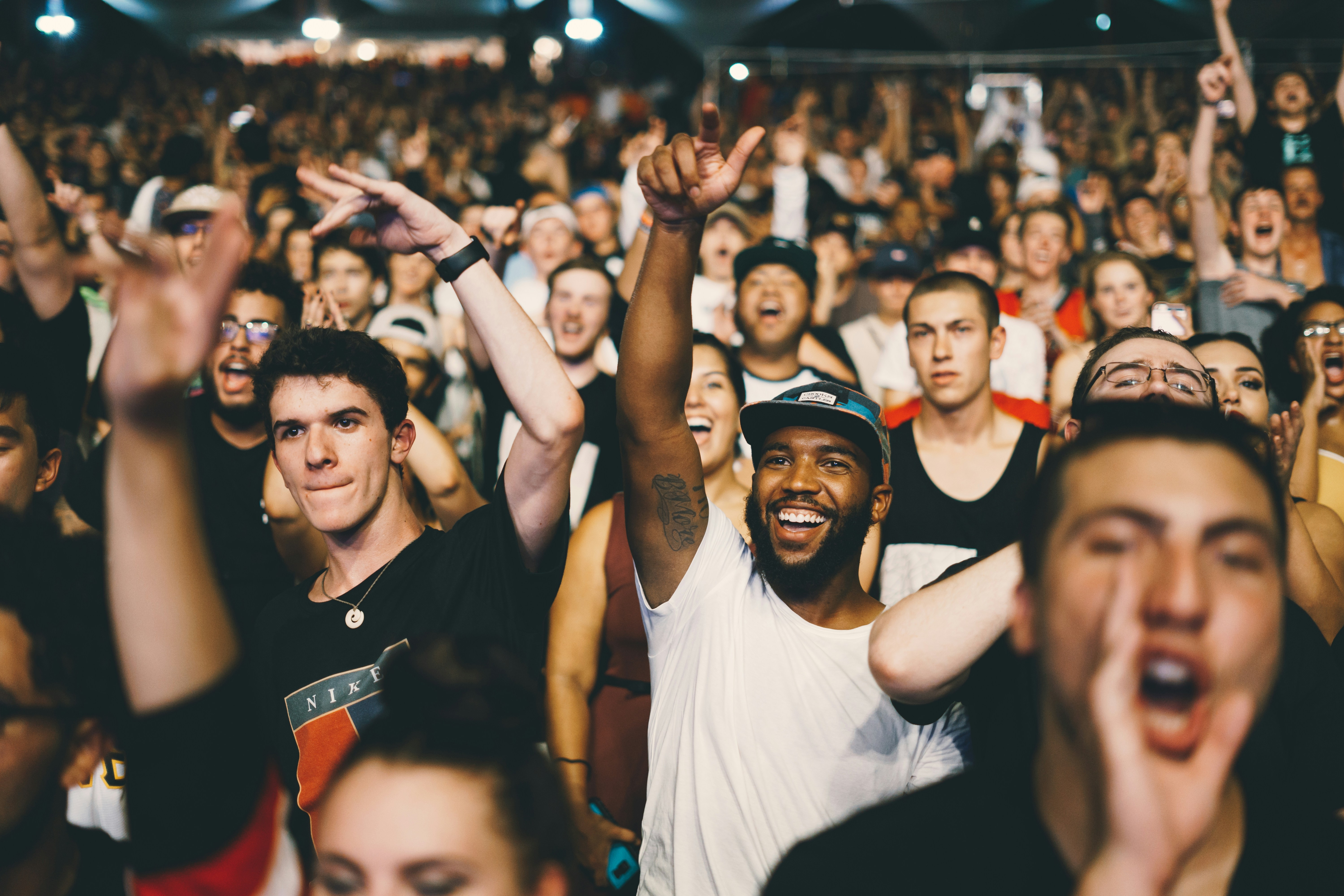 Concert stage and crowd